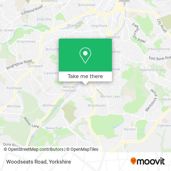 Woodseats Road map