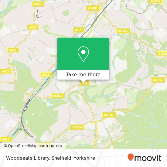 Woodseats Library, Sheffield map