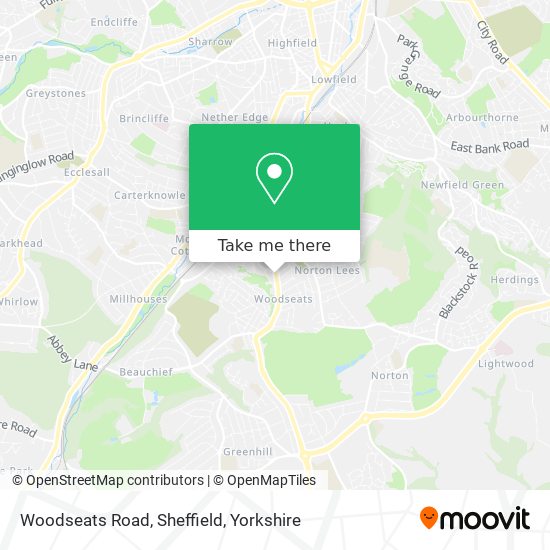 Woodseats Road, Sheffield map