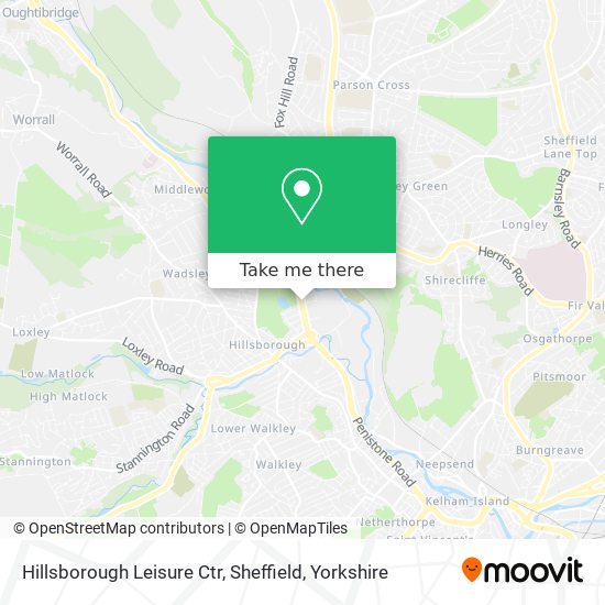 Hillsborough Leisure Ctr, Sheffield map