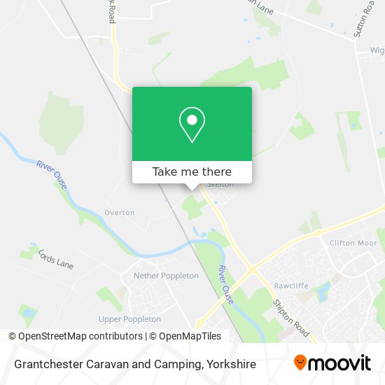 Grantchester Caravan and Camping map