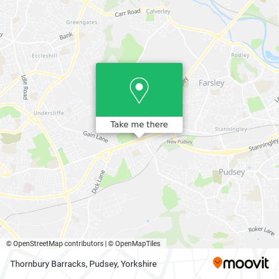 Thornbury Barracks, Pudsey map