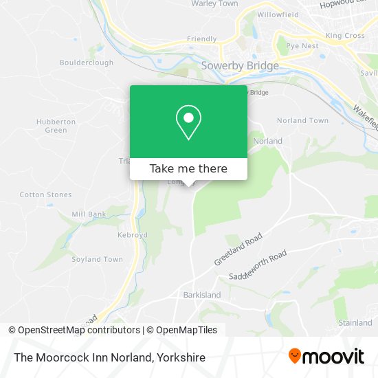 The Moorcock Inn Norland map