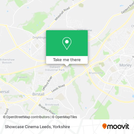 Showcase Cinema Leeds map