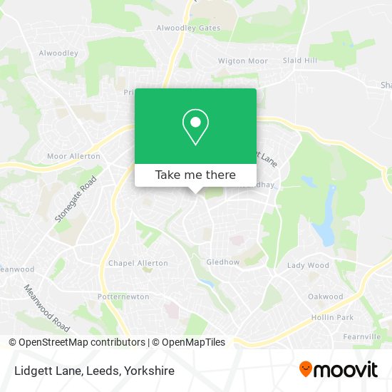 Lidgett Lane, Leeds map