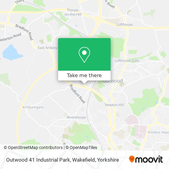 Outwood 41 Industrial Park, Wakefield map