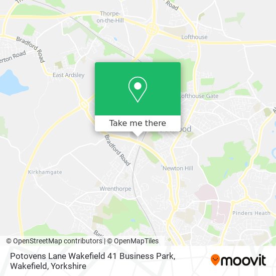 Potovens Lane Wakefield 41 Business Park, Wakefield map