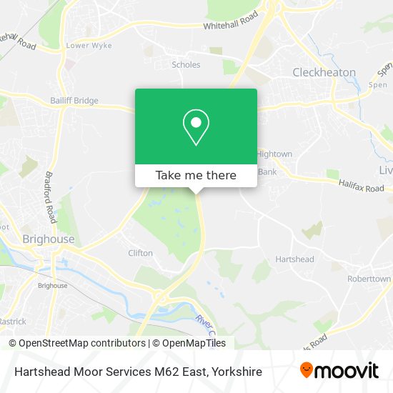 Hartshead Moor Services M62 East map