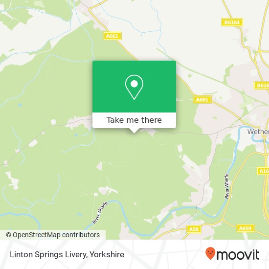 Linton Springs Livery, Sicklinghall Road Sicklinghall Wetherby LS22 4 map