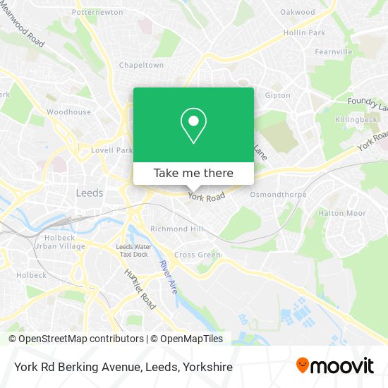 York Rd Berking Avenue, Leeds map