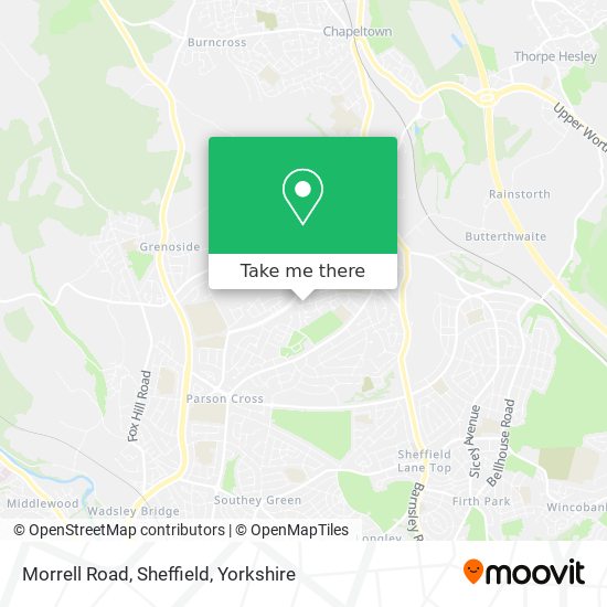 Morrell Road, Sheffield map