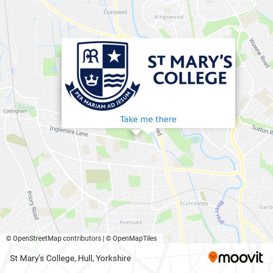 St Mary's College, Hull map