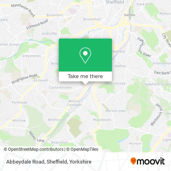 Abbeydale Road, Sheffield map