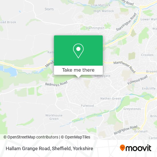 Hallam Grange Road, Sheffield map