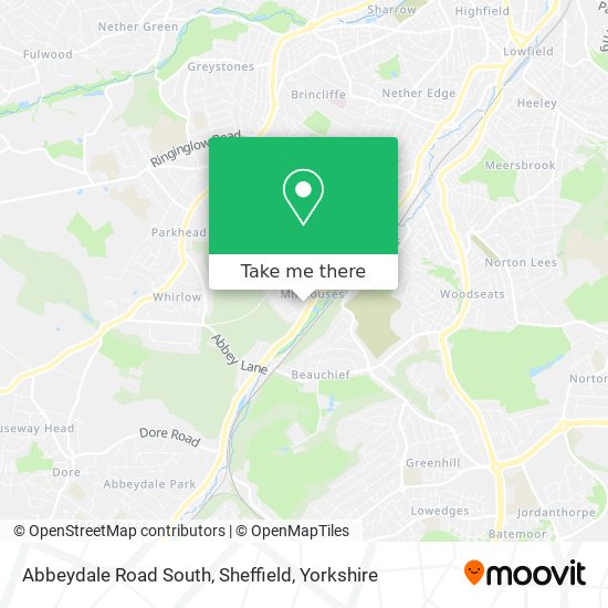 Abbeydale Road South, Sheffield map