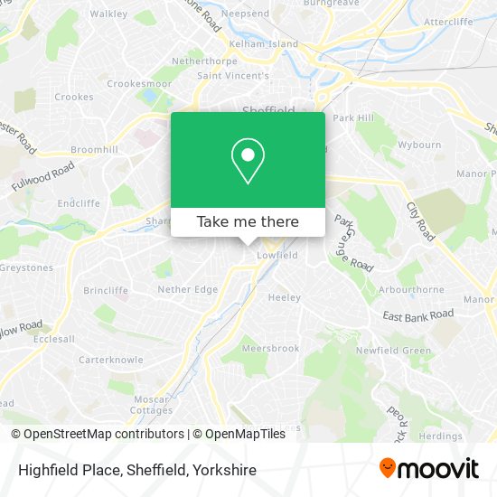 Highfield Place, Sheffield map