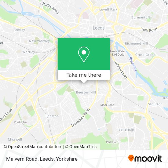 Malvern Road, Leeds map