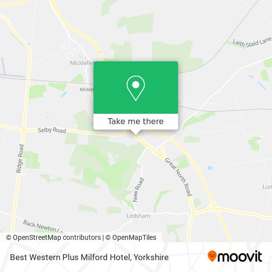 Best Western Plus Milford Hotel map