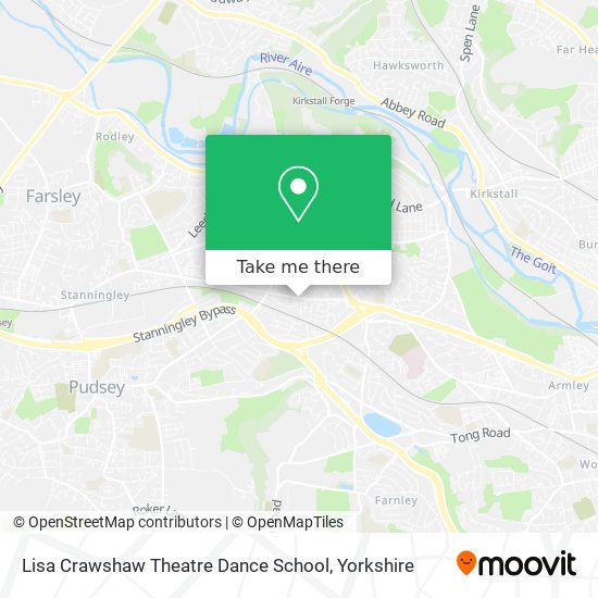 Lisa Crawshaw Theatre Dance School map