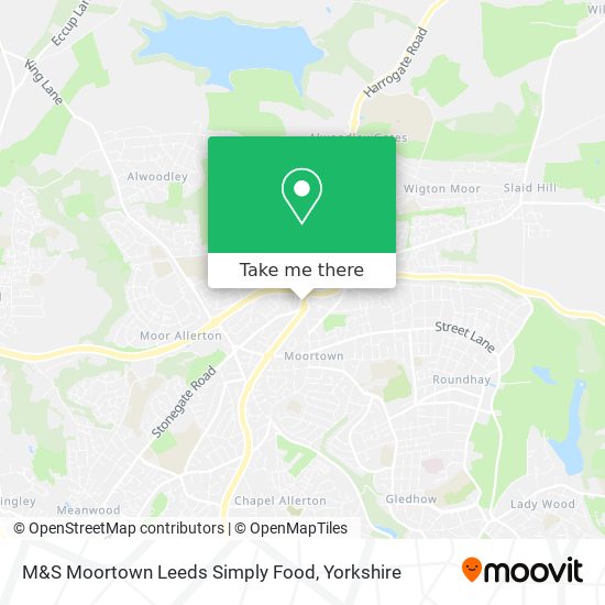 M&S Moortown Leeds Simply Food map