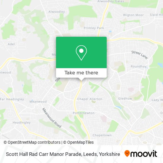Scott Hall Rad Carr Manor Parade, Leeds map