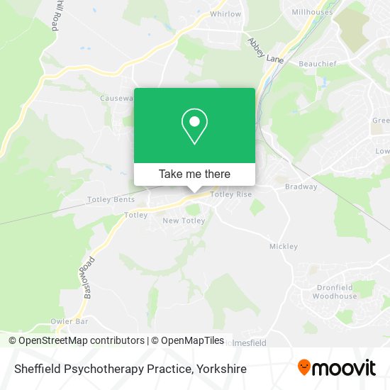 Sheffield Psychotherapy Practice map