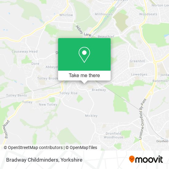 Bradway Childminders map