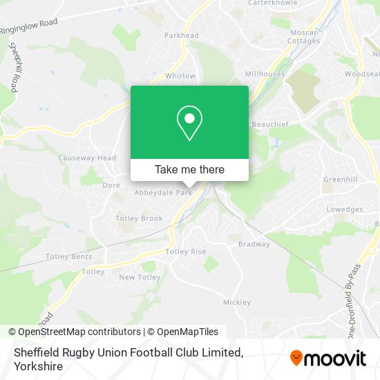 Sheffield Rugby Union Football Club Limited map