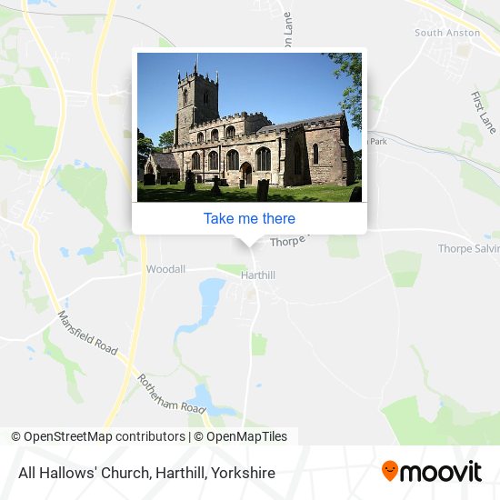 All Hallows' Church, Harthill map