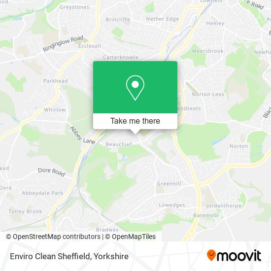 Enviro Clean Sheffield map