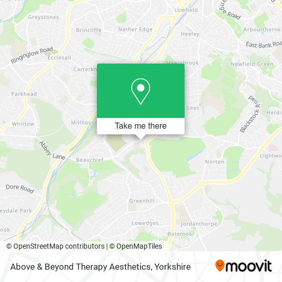 Above & Beyond Therapy Aesthetics map