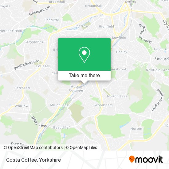 Costa Coffee map