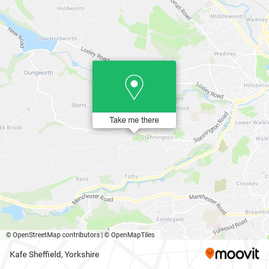 Kafe Sheffield map