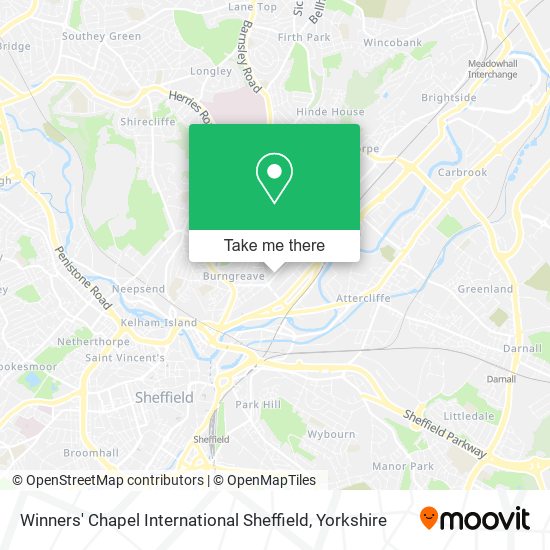 Winners' Chapel International Sheffield map