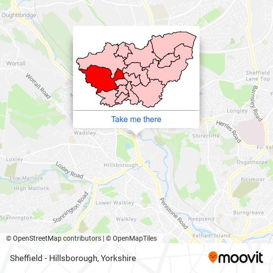 Sheffield - Hillsborough map