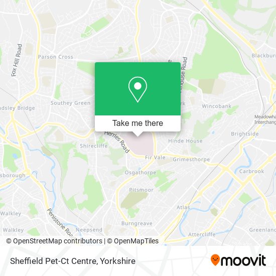 Sheffield Pet-Ct Centre map