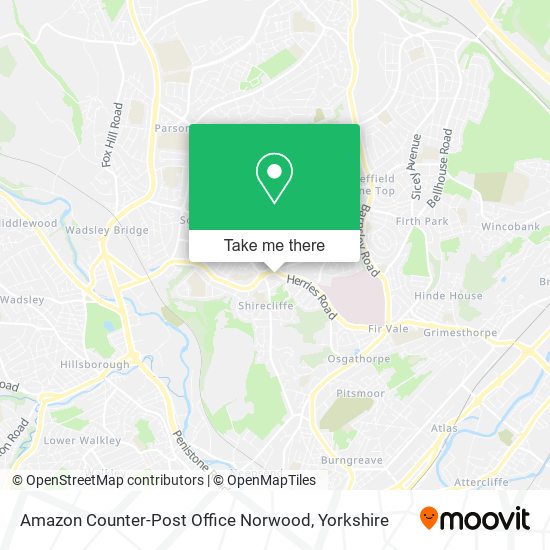 Amazon Counter-Post Office Norwood map