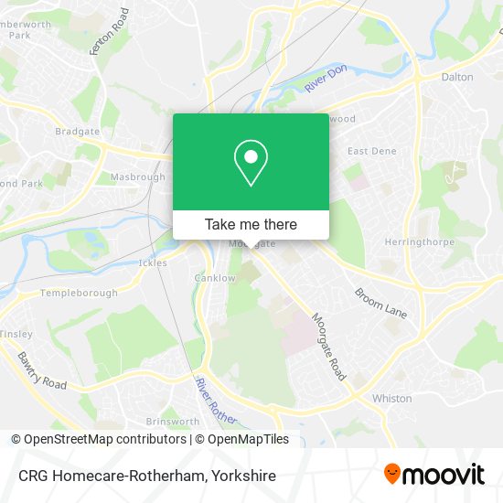 CRG Homecare-Rotherham map