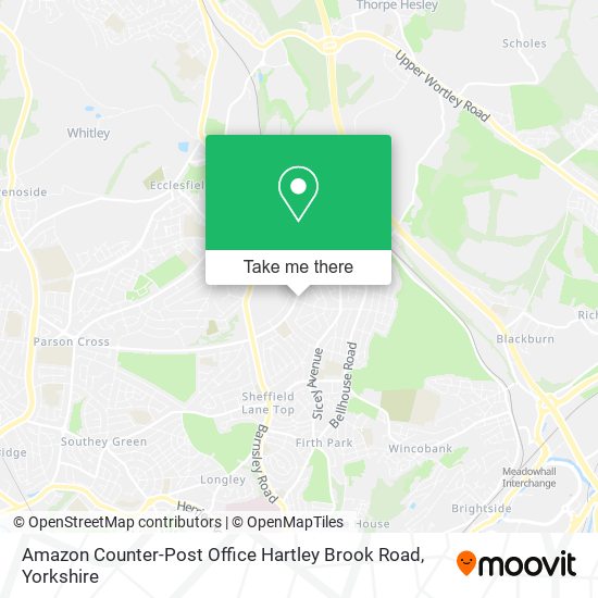 Amazon Counter-Post Office Hartley Brook Road map