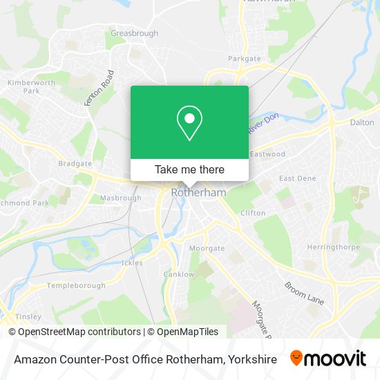Amazon Counter-Post Office Rotherham map
