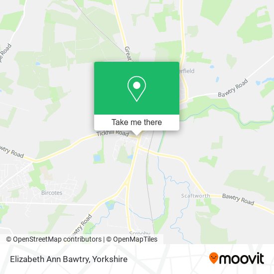 Elizabeth Ann Bawtry map