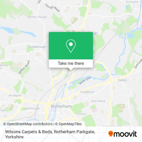 Wilsons Carpets & Beds, Rotherham Parkgate map