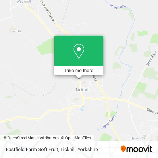 Eastfield Farm Soft Fruit, Tickhill map