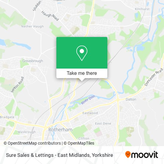 Sure Sales & Lettings - East Midlands map