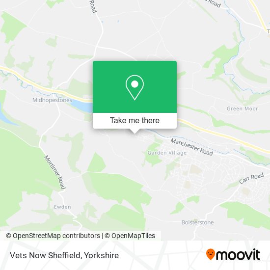Vets Now Sheffield map