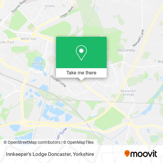 Innkeeper's Lodge Doncaster map