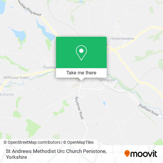 St Andrews Methodist Urc Church Penistone map