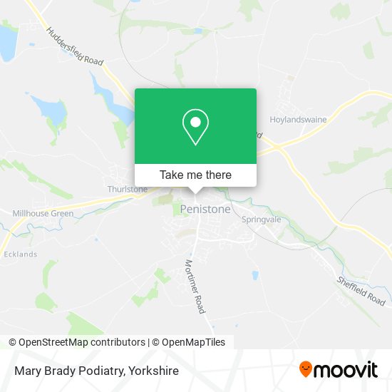 Mary Brady Podiatry map