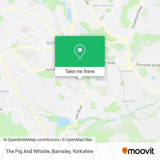 The Pig And Whistle, Barnsley map