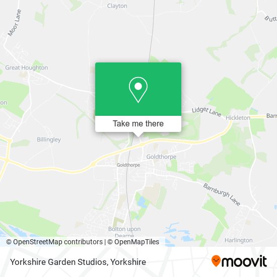 Yorkshire Garden Studios map